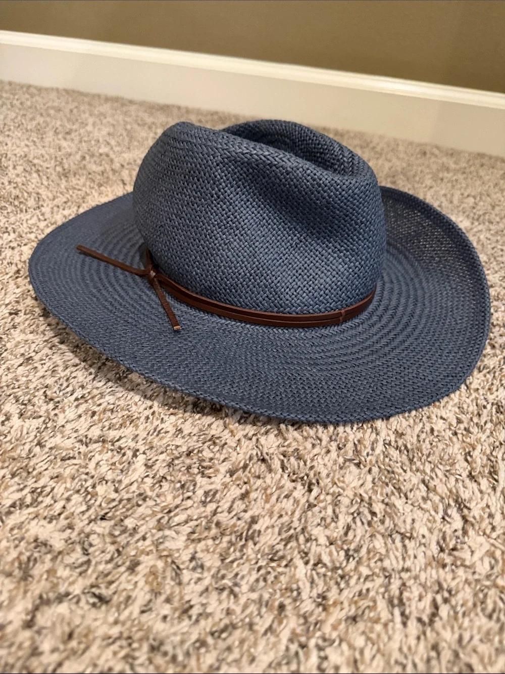 Frye Weston  Trimmed Rancher Hat with Brown Leather Band NWT